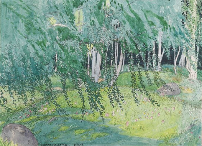 Gunnar August HALLSTRÖM - Trees at Björkö | MasterArt